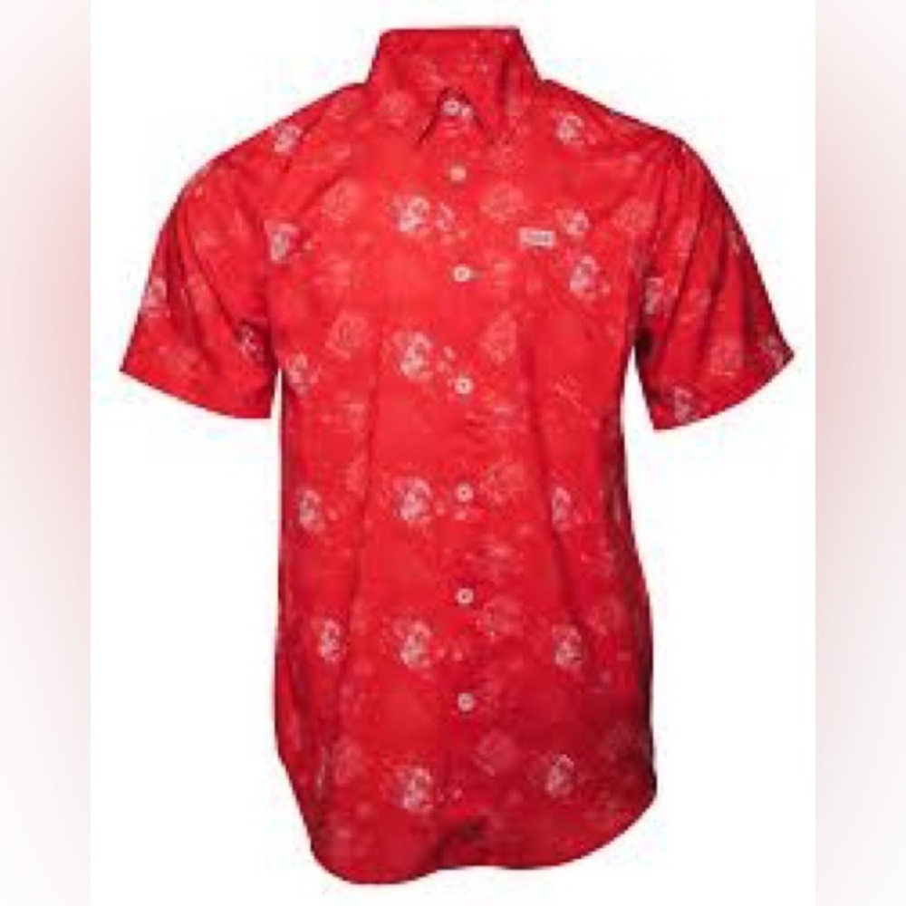 NWOT DIXXON MACHINE ENGINE THE 350 SHORT SLEEVE PARTY SHIRT RED & WHITE